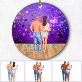 Couple Ornaments - Together Since Personalized Couple Ornaments Purple Design Gift